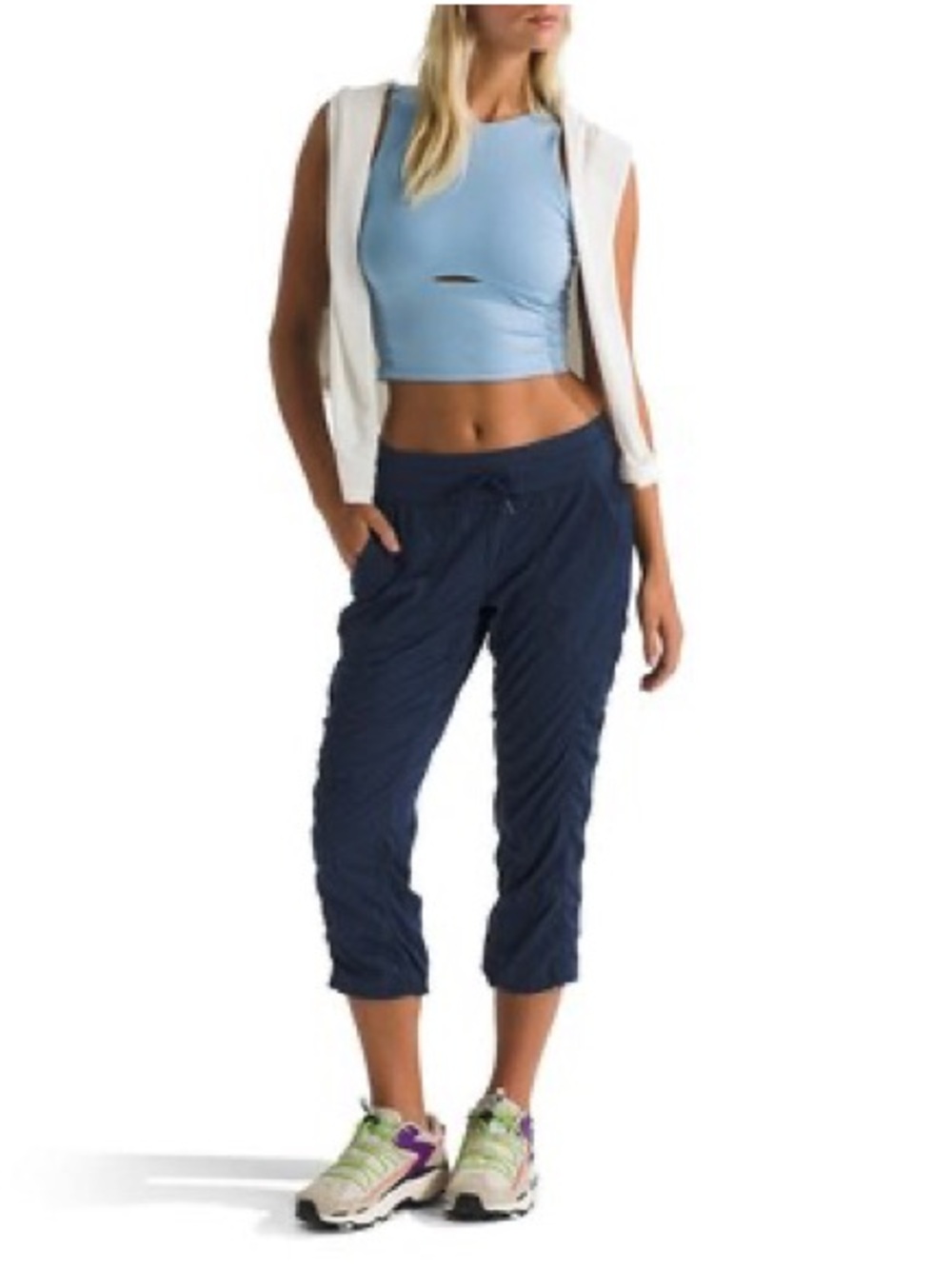 The North Face Women's Navy Cropped Active Pants size Large